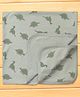 Pink Rabbit Interlock Knit Towel & Wrapper with Dino Print L 80 x B 80 cm - Green