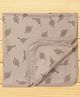 Pink Rabbit Interlock Knit Towel & Wrapper with Dino Print L 80 x B 80 cm - Brown