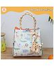 Rosada Animal Multipurpose Trendy Tote Hand Sling Bag | Lunch Tiffin Bag | Waterproof Stylish Bag for Outing Activity Picnic Travel for Kids Boy and Baby with Toy Hanging  Small (20x20 Cm)