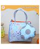 Rosada Football Champ Multipurpose Trendy Tote Hand Sling Bag | Lunch Tiffin Bag | Waterproof Stylish Bag for Outing Activity Picnic Travel for Kids Boy Girl Mom and Baby with Toy Hanging  Small (20x20 Cm)