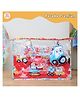 Rosada Red Truck Swimming Bag Multipurpose Trendy Transparent Waterproof Hand Bag for Outing Activity Beach Picnic Travel for Kids with Toy Hanging - 16 Inches