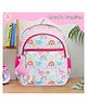 Rosada Blue Unicorn Light Weight Durable School Bag with Comfortable Cushion Padding | Waterproof Trendy and Spacious Kids Backpack | Unisex Stylish Bag for Kids Boys and Girls  Medium (14 Inches)