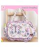 Rosada Lilac Garden Trendy Sling Diaper Bag for Baby Mom | Outing Travel Lightweight Waterproof Washable Spacious Zip Compartments and Shoulder Sling with Hanging Soft Toy  Standard