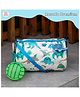 Rosada White Dino Kids Duffle Bag | Multipurpose Swimming, Gym, Sports, Outing and Travel Bag for Kids Boys and Girls | Lightweight Shoulder Strap Washable and Spacious with Toy Hanging