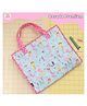 Rosada Trendy Mermaid Travel Storage Fold and Carry Art Bag for Kids Drawing Class Schools Activity Organizer with Multiple Pockets - A3 Size