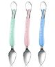 COZY VIBES Double Head Baby Silicone Food Spoon Baby Fruit Scraping Mud Spoon Soft Baby Feeding Spoon Baby Food Scraper Spoon for Infants Baby Fruit Scraping Feeding- PACK OF 1- COLOR MAY VARY