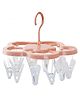 COZY VIBES Baby Cloth Drying Hangers with 24 Clips and Rotational Wind Proof Hook for Indoor & Outdoor- PACK OF 1- COLOR MAY VARY