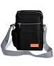 Storite Stylish Padded Small Nylon Sling Cross Body Travel Office Business Messenger Bag - Black