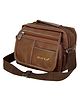 Storite 6.5 Inch PU Leather Small Sling Cross Body Travel Office Messenger One Side Shoulder Bag - Brown