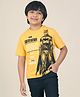 Kidsville Cotton DC Comics Featuring Half Sleeves Batman Printed Tee - Yellow