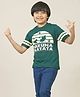 Kidsville Cototn Disney The Lion King Featuring Half Sleeves Hakuna Matata Text Printed Tee - Green & White
