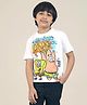 Kidsville Cotton Spongebob Squarepants Featuring Half Sleeves Characters Printed Tee - White