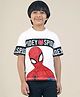 Kidsville Cotton Marvel Featuring Half Sleeves Spiderman Printed Tee - White