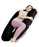 Cherilo Full Body U Shaped Pregnancy Pillow for Pregnant Women and Nursing Mom | Single Pillow for Multipurpose Use During Maternity | Premium Velvet Outer Cover with Zip | BLACK