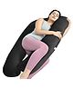 Cherilo Full Body U Shaped Pregnancy Pillow for Pregnant Women and Nursing Mom | Single Pillow for Multipurpose Use During Maternity | Premium Velvet Outer Cover with Zip | DARK GREY