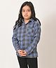 CLOTH BITES Cotton Full Sleeves Checked Shirt - Blue