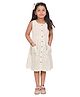 CLOTH BITES Cotton Sleeveless Floral Printed Dress - Green