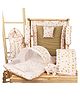 Moms Home Organic Cotton Baby Bedding Set | Bedding Set, Mosquito Net, AC Quilt & Sleeping Bag | Bloom | Pack Of 9