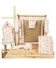 Moms Home Organic Cotton Baby Bedding Set | AC Quilt, Bedding Set, Muslin Swaddle & Sleeping Bag | Bloom | Pack Of 8