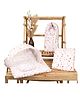 Moms Home Organic Cotton Baby Bedding Set | Mosquito Net, AC Quilt & Sleeping Bag | Blossom | Pack Of 3