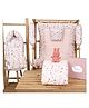 Moms Home Organic Cotton Baby Bedding Set | AC Quilt, Bedding Set, Muslin Swaddle & Sleeping Bag | Blossom | Pack Of 7