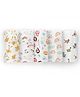 Moms Home Organic Cotton Muslin Swaddle| Soft Pure Cotton Sheets Baby Wrap Set for Newborn Babies | Bloom, Unicorn, Monkey, Rainbow, Dinosaur| Pack of 5