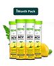 OZiva Apple Cider Vinegar Moringa To Control Cravings -  Lemon Masala - 60 fizzy tabs Pack of 4