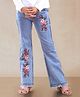 Nino Togs Floral Embroidered Jeans - Medium Blue