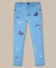 Nino Togs Butterfly Embroidered Jeans - Light Blue
