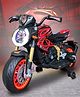 Fab N Funky Super Man Kids 800CC Battery Operated Ride On Bike with Hand Acclerator Music & Lights -Red