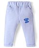 Mini Taurus Interlock Knit Full Length Pajama With Koala Embroidery - Light Blue