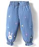 Mark & Mia Cotton Lycra Full Length Jeans with Bunny Print - Light Blue