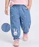Mark & Mia Cotton Lycra Full Length Jeans with Bunny Print - Light Blue