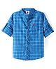 TONYBOY Cotton Full Sleeves Checked Shirt - Blue
