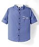 TONYBOY Cotton Full Sleeves Solid Shirt - Blue