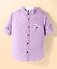 TONYBOY Cotton Full Sleeves Solid Shirt - Purple