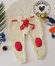 Woonie Abstract Designed Hand Knitted Pajama - Cream
