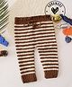 Woonie Woollen Striped Handmade Pant - Brown