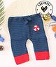 Woonie Woollen Abstract Crochet Embellished Handmade Pant - Blue