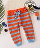 Woonie Woollen Striped Handmade Pant - Orange