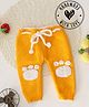 Woonie Paw Shaped Crochet Embellished Handknitted Pant - Yellow