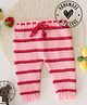 Woonie Woollen Striped Handmade Pajama - Pink
