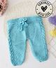 Woonie Woollen Cable Knit Designed Handmade Pant - Blue