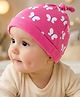 Babyhug 100% Cotton Knit Cap With Butterfly Print k Cap - Diameter 15