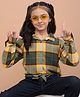 CRIMSOUNE CLUB 100% Cotton Full Sleeves Checked Tie Up Shirt - Yellow