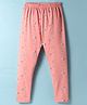 Smarty Girls Sinker Knit Full Length Leggings with Floral Print - Pink