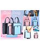 SANJARY Double Layer Multi-Purpose Zipper Handbag color design may vary