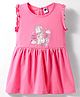 Teddy Sinker Knit Sleeveless Frock With Unicorn Print - Pink