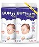 Bumtum Overnight Diaper Pants with Chamomile Microbial Layer Leak Protection & Rash Control Pack of 2  Large - 72 Pieces