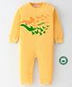 BLUSHES 100% Cotton Republic Day Theme Full Sleeves Birds Printed Romper - Yellow